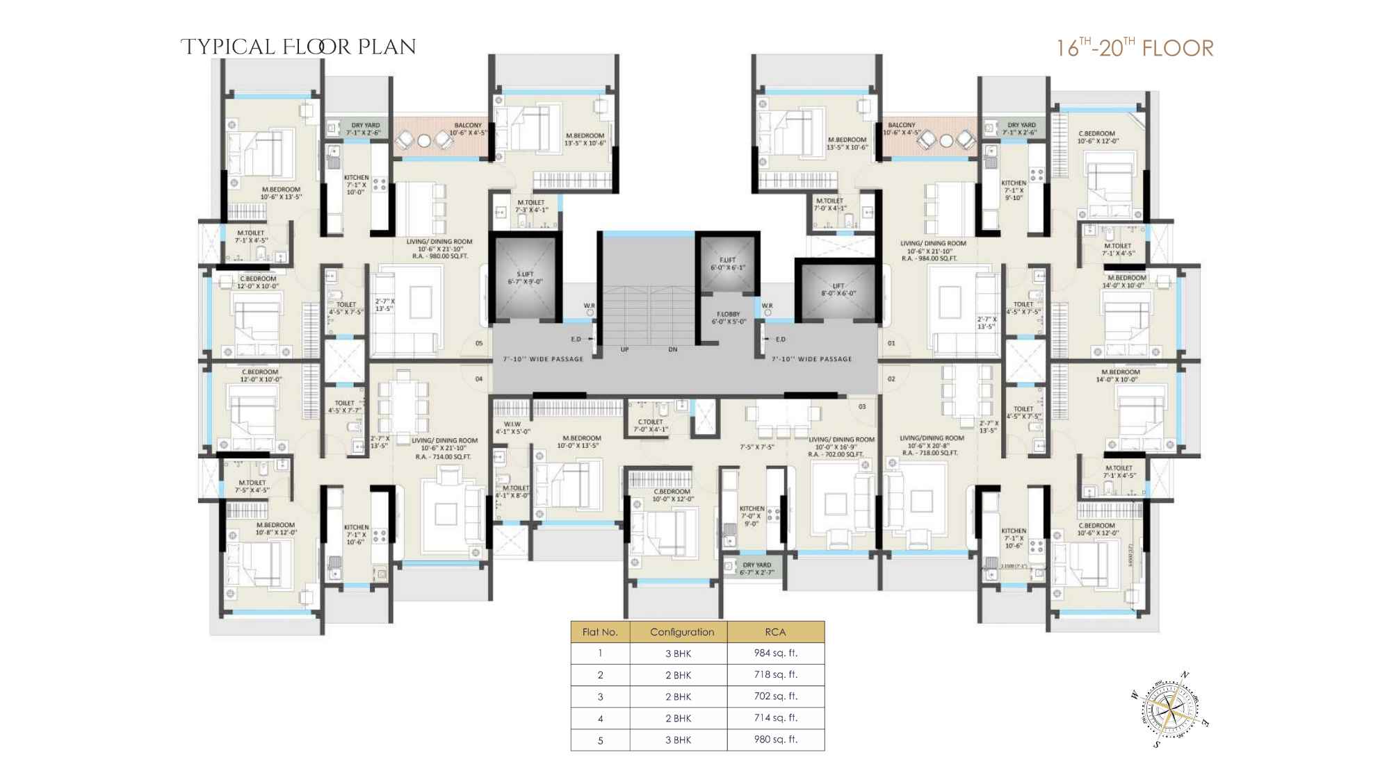 Omnetra-Malad-Vrindavan-CHSL-Typical-Floor-Plan-16-to-20th
